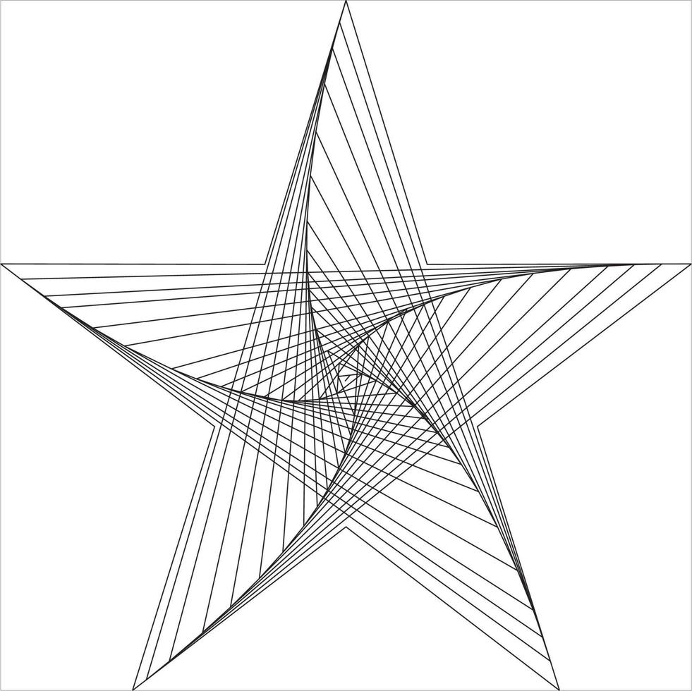 Vector, Image of spiral star, Black and white color, with transparent background vector