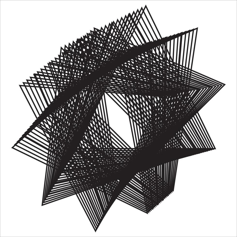 vector, imagen de estrella espiral, color blanco y negro, con fondo transparente vector