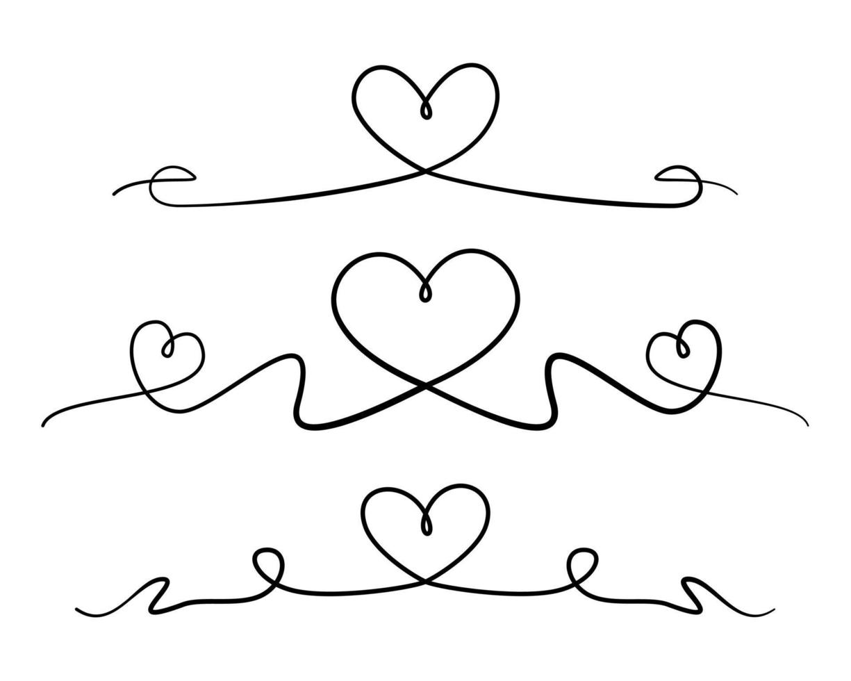 Heart Loop Line Art Banner Symbol vector