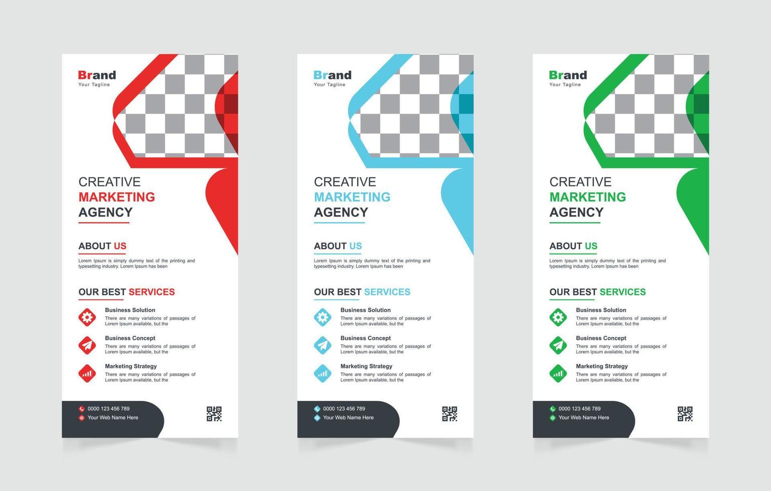 Corporate event rack card or dl flyer design template vector