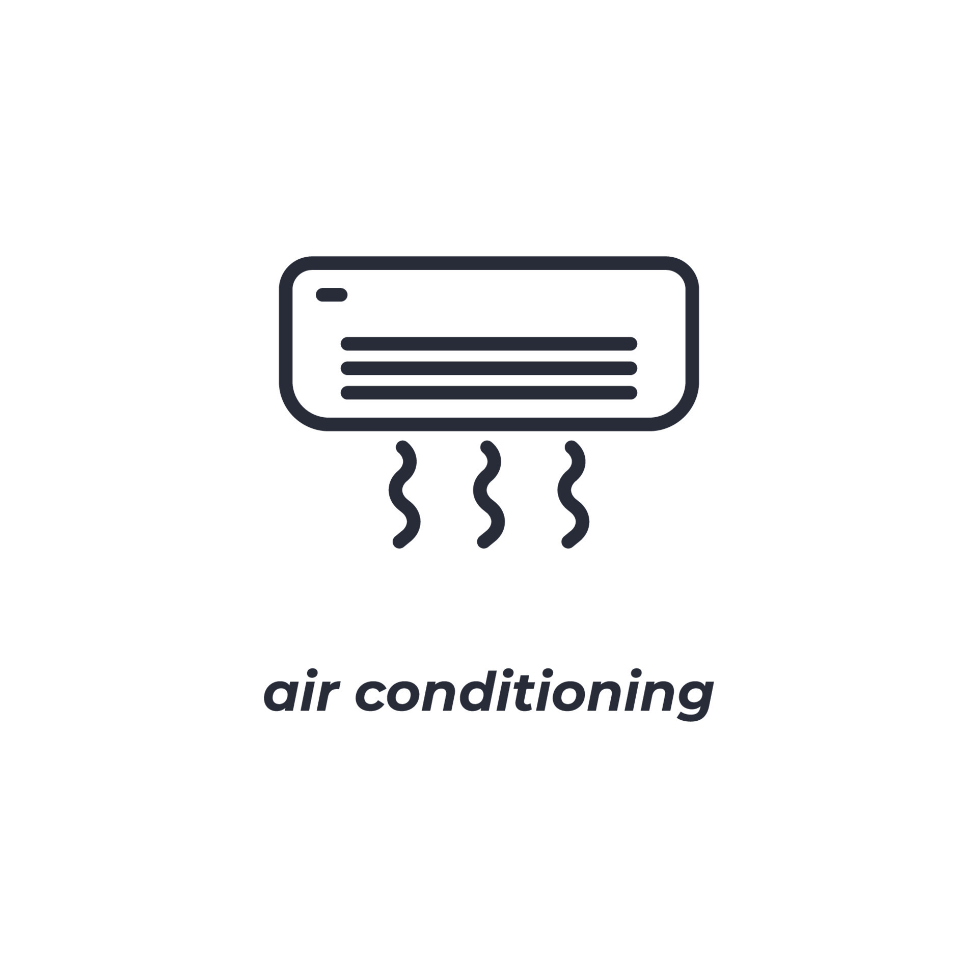 Vector sign air conditioning symbol is isolated on a white background