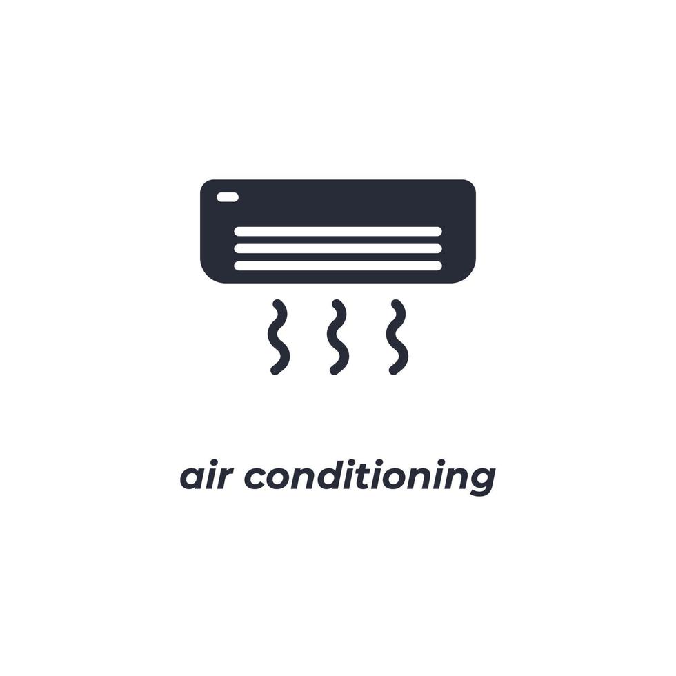 Vector sign air conditioning symbol is isolated on a white background. icon color editable.