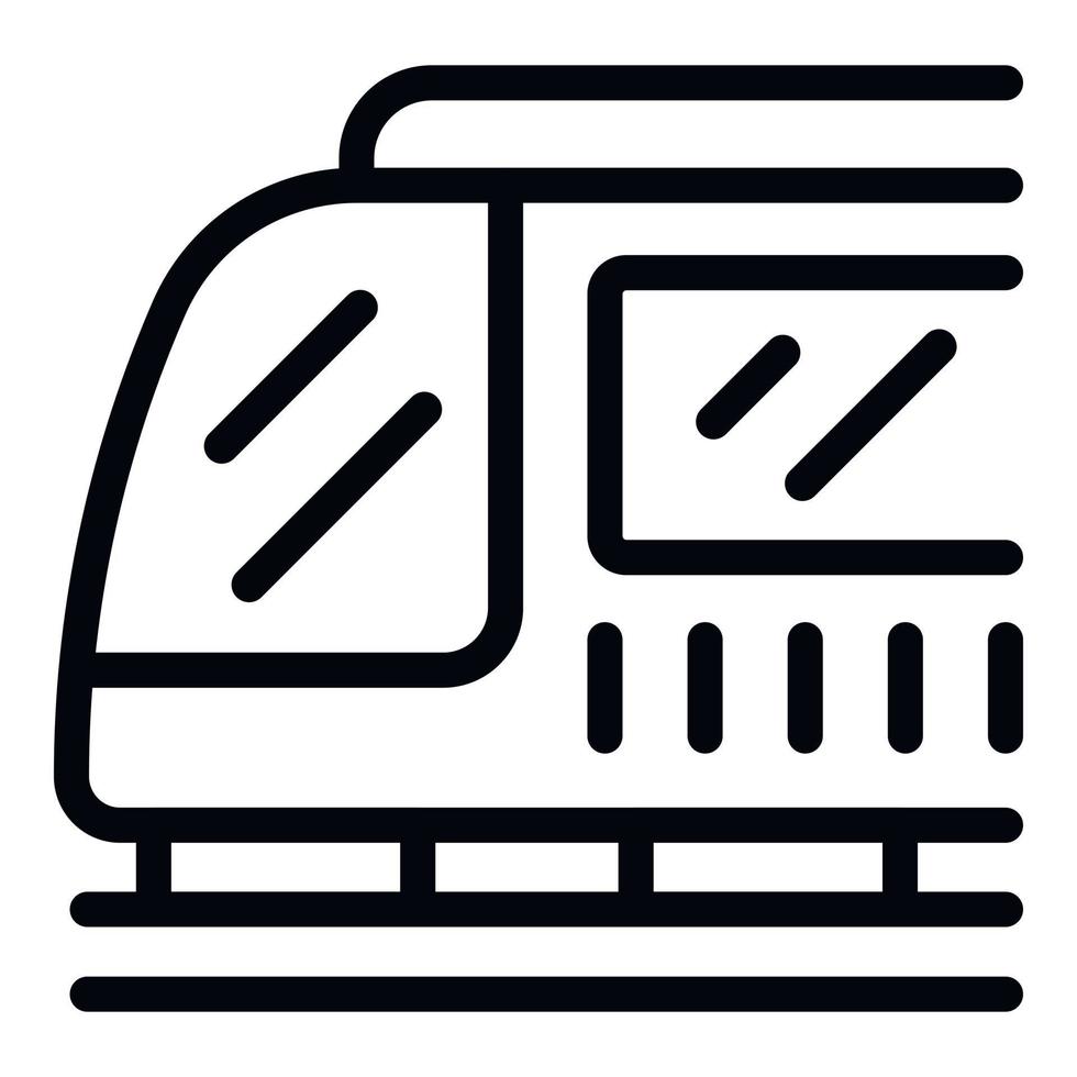 Train travel icon outline vector. World study vector