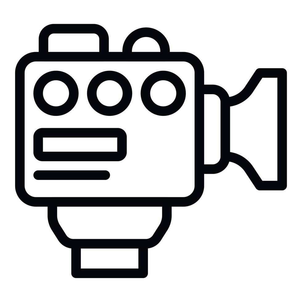 Travel camera icon outline vector. Tourism culture vector