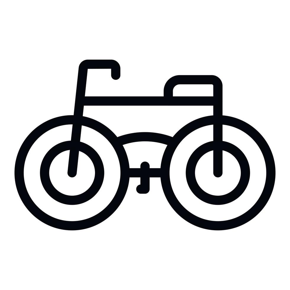 Bike travel icon outline vector. World study vector