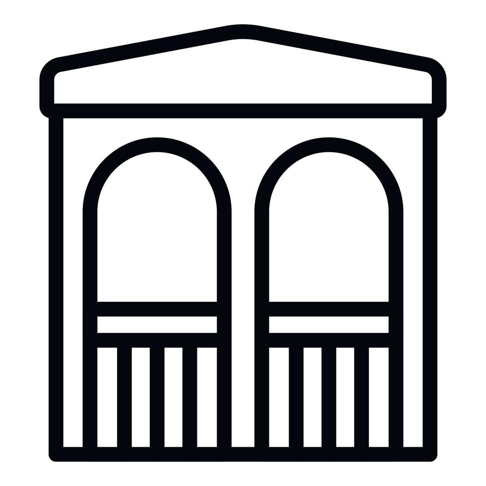 Pergola art icon outline vector. Pavilion house vector