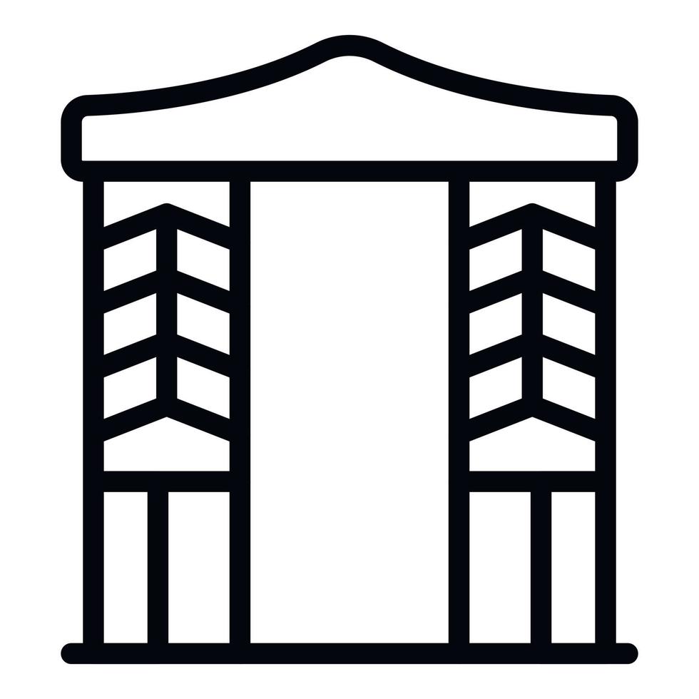 Nature gazebo icon outline vector. Pergola house vector
