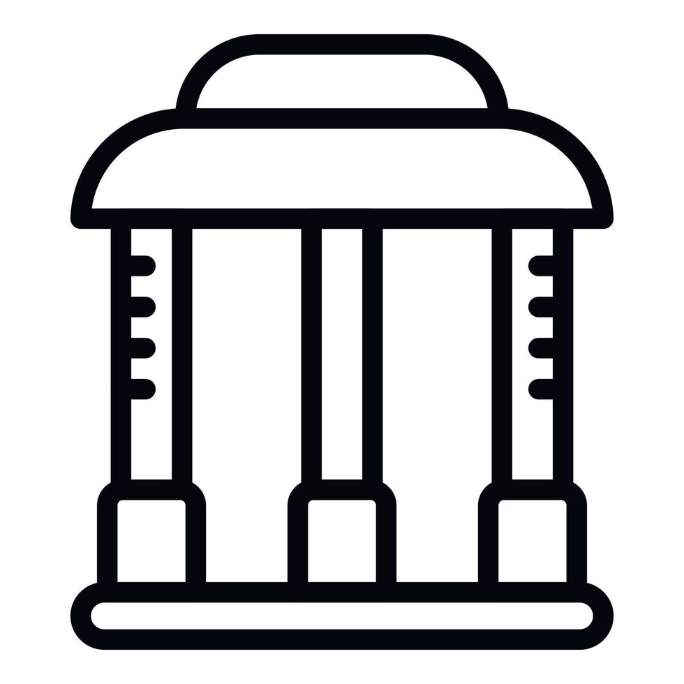 Ecology pergola icon outline vector. House pavilion vector