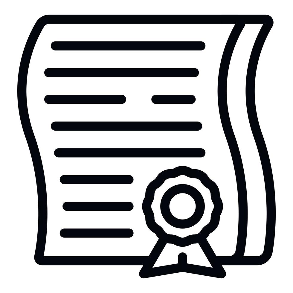 School diploma icon outline vector. Club student vector