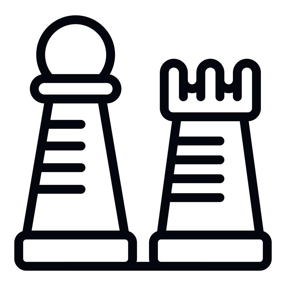 Chesse student club icon outline vector. Education study vector