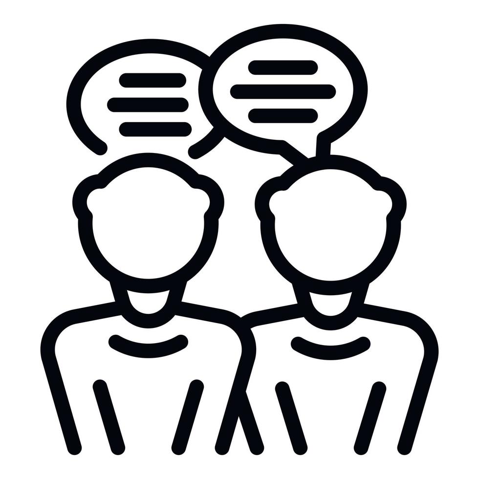 Talk student club icon outline vector. Education study vector