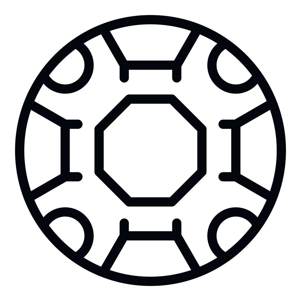 Soccer ball icon outline vector. Student club vector