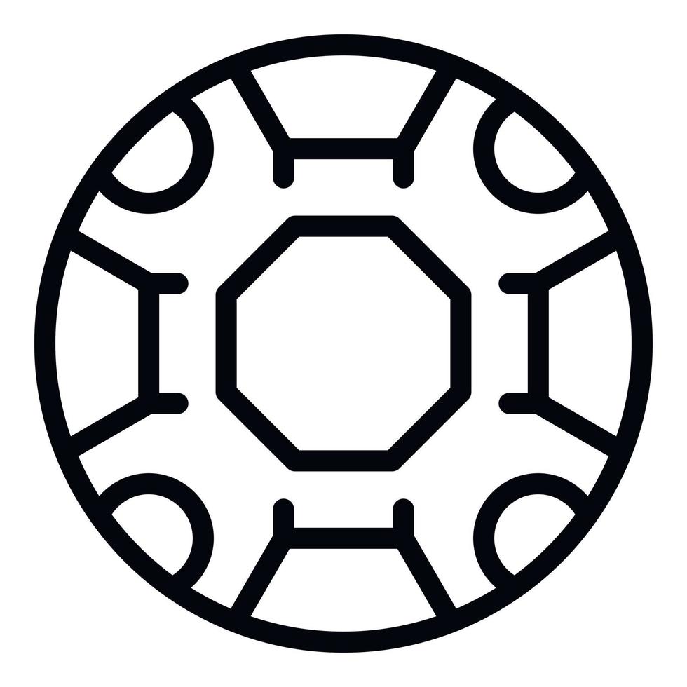 Soccer ball icon outline vector. Student club vector