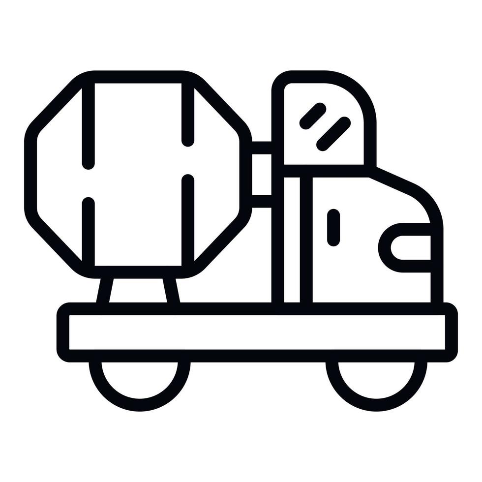 Construction mixer truck icon outline vector. Industry builder vector