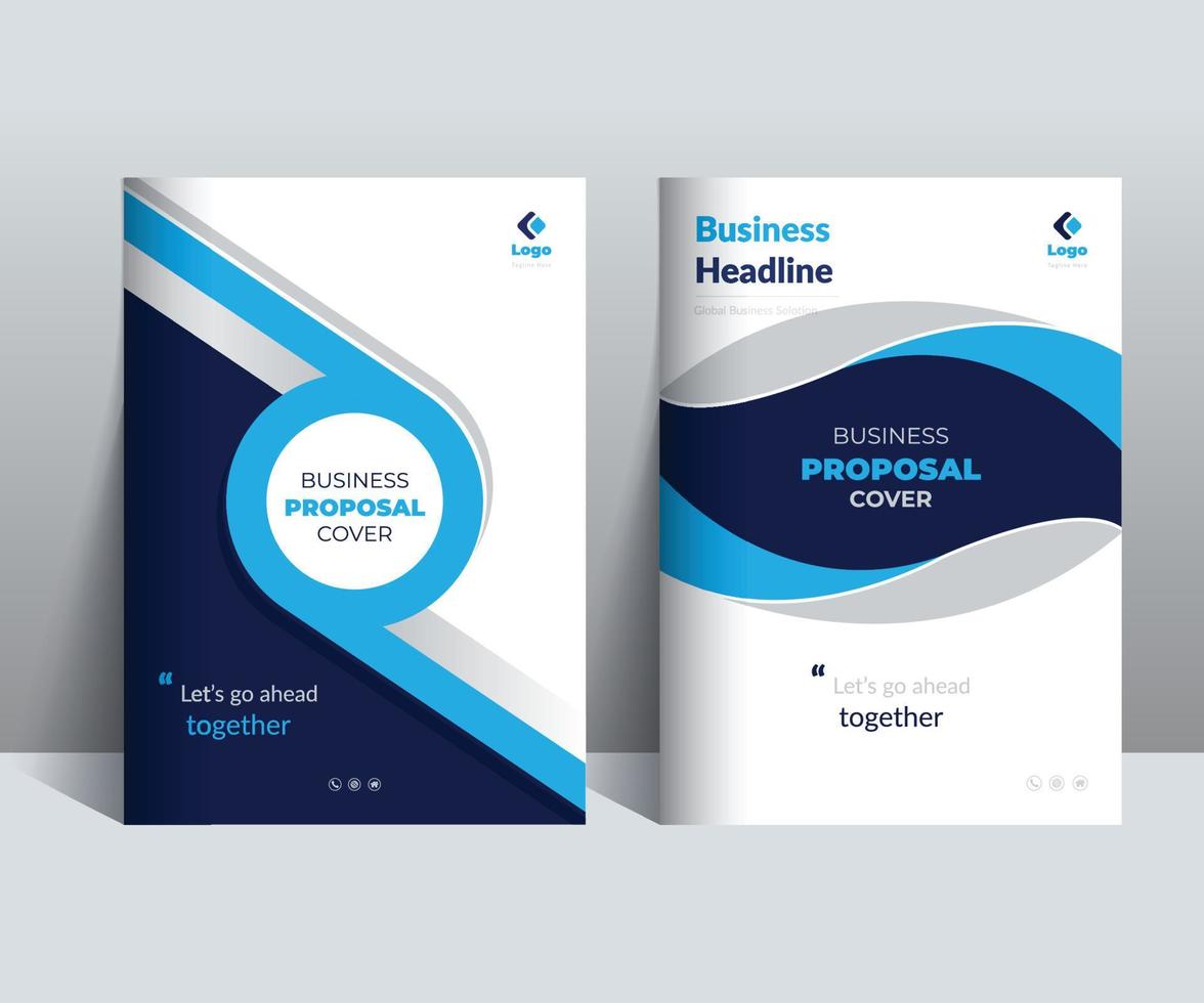 Corporate Business Proposal Cover Design Template adept for multipurpose projects vector