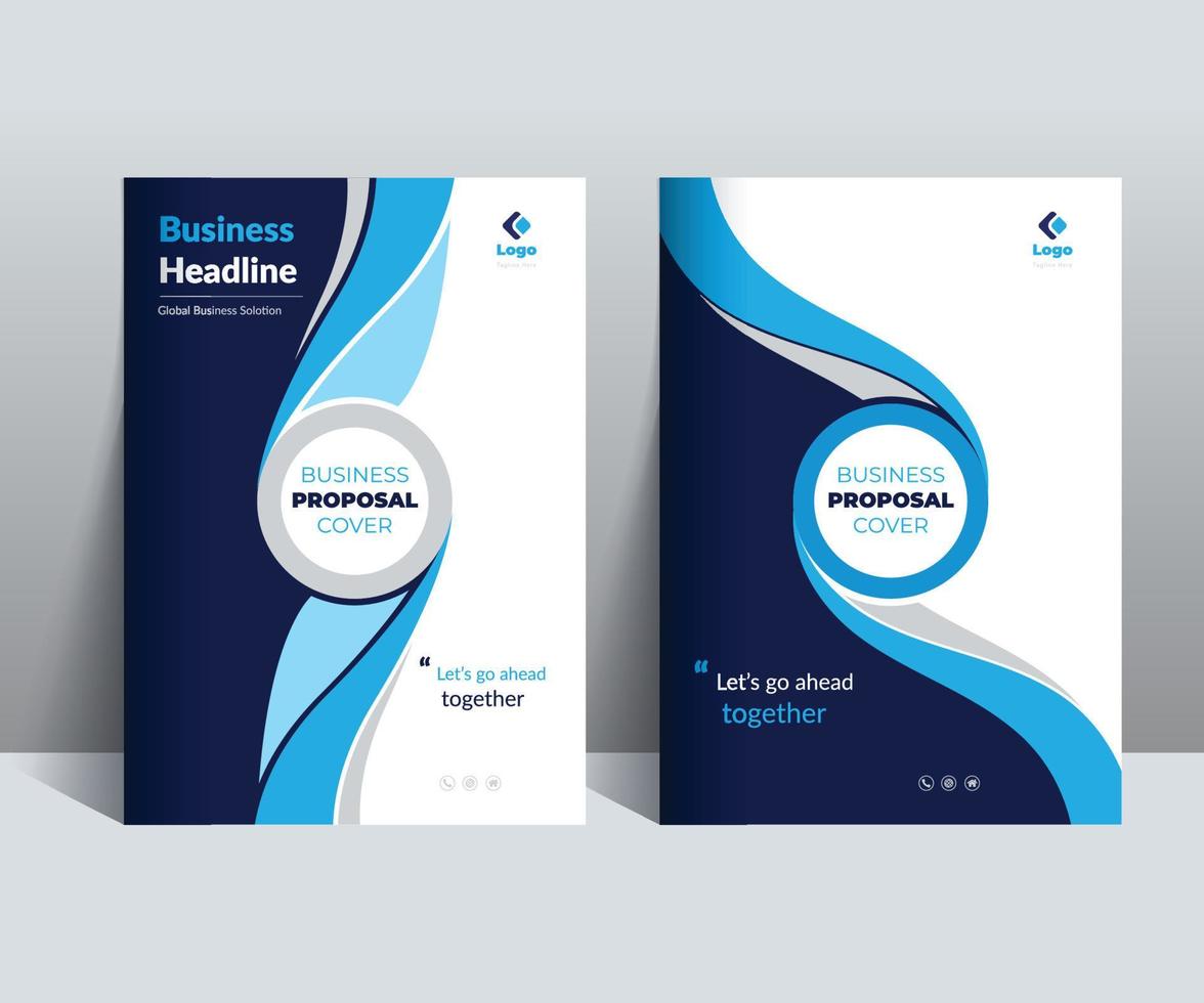 Corporate Business Proposal Cover Design Template adept for multipurpose projects vector