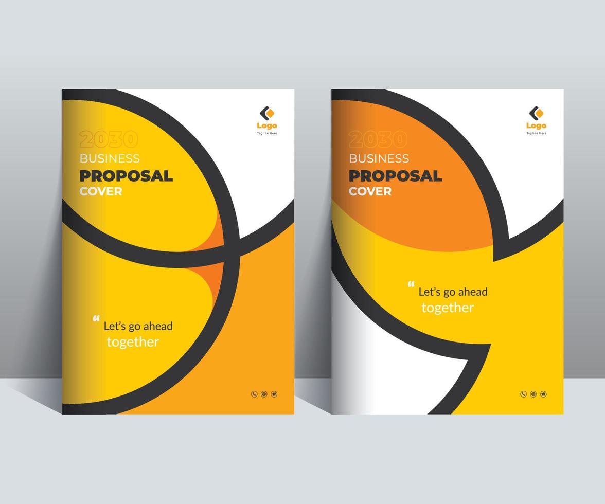 Corporate Business Proposal Cover Design Template adept for multipurpose projects vector