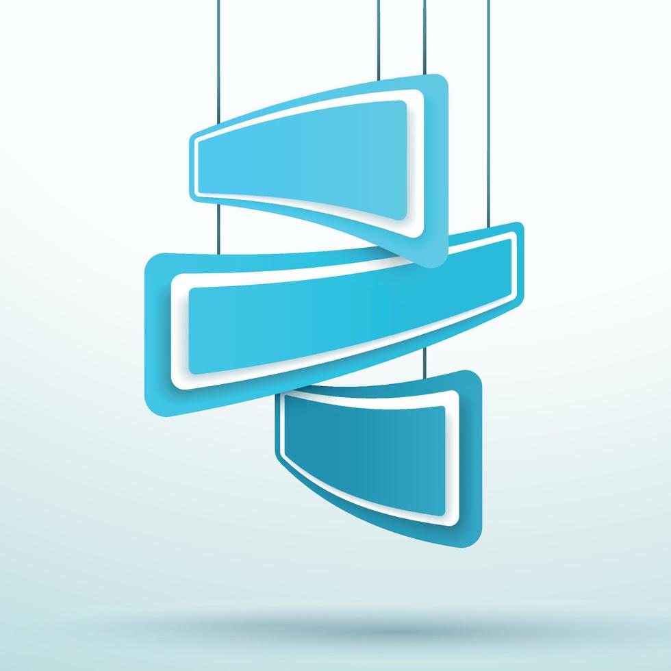Infographic Three Colorful Title Banners 3d Vector