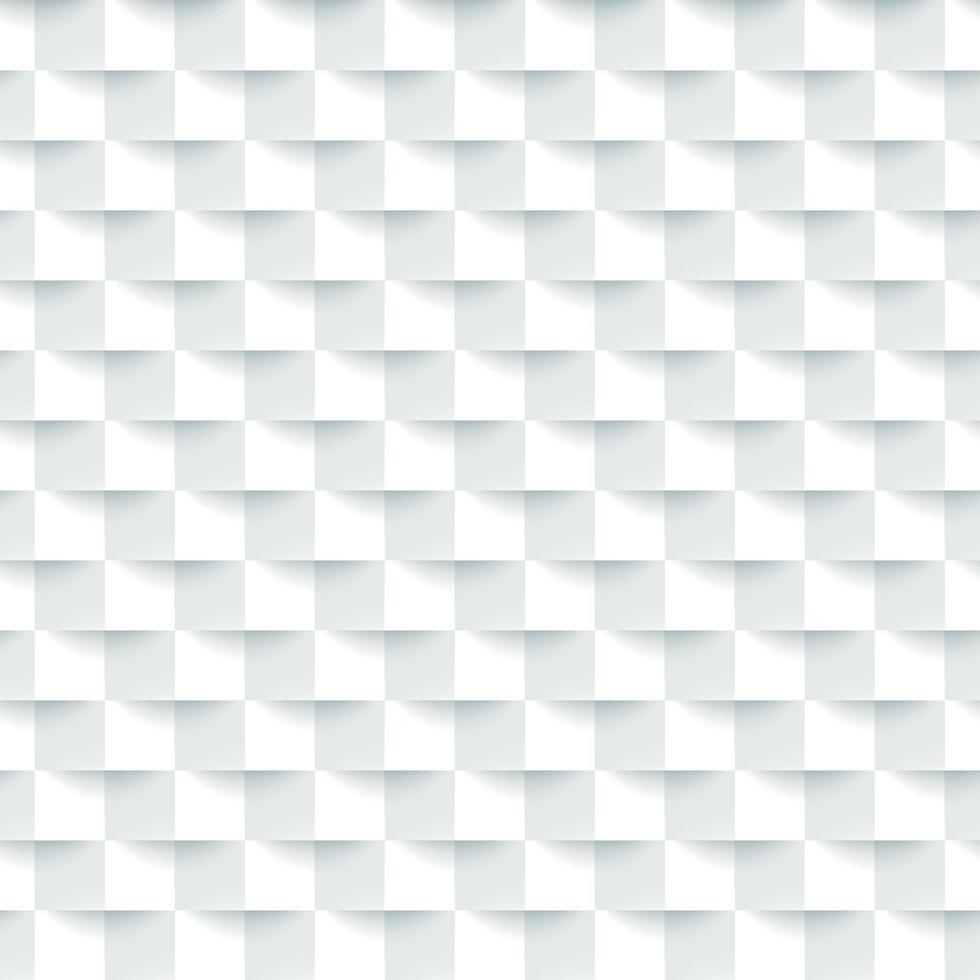 Minimal 3d White Square Seamless Tile Pattern vector