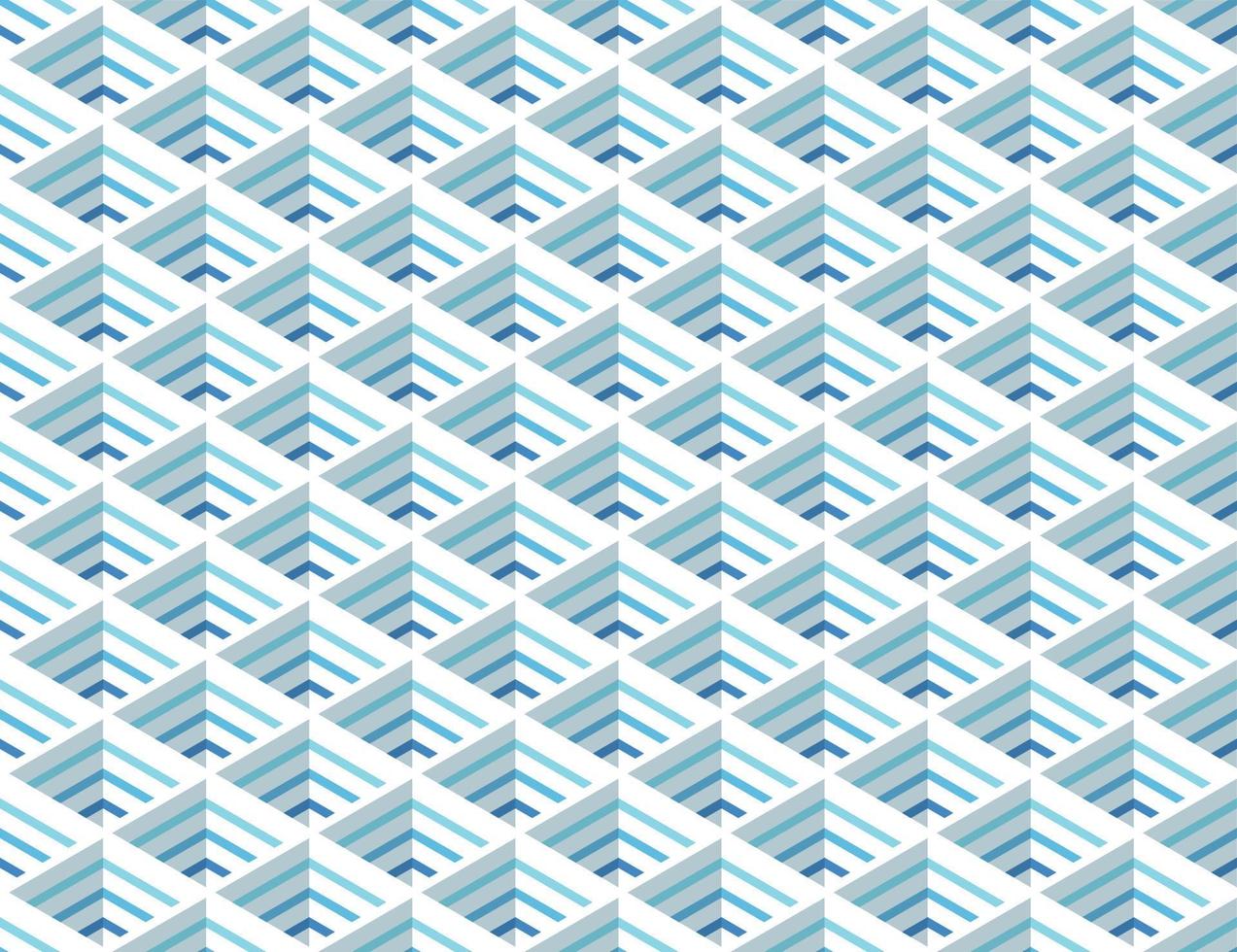 Modern Isometric Grid Blue Seamless Pattern vector