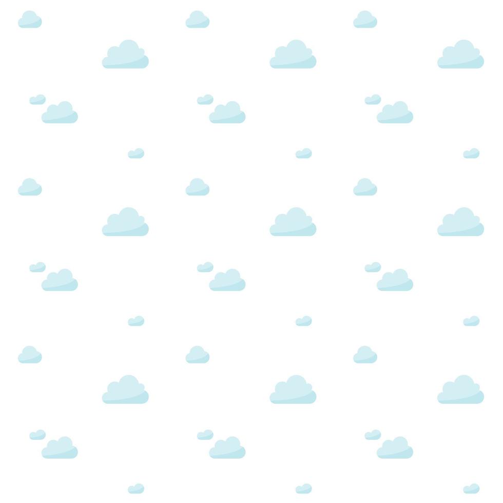Minimal Light Clouds Seamless Pattern vector