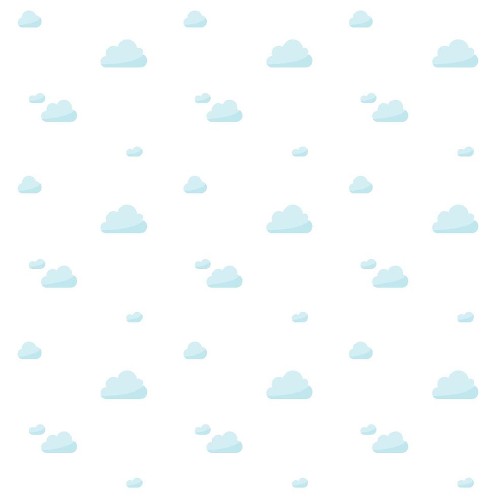 Minimal Light Clouds Seamless Pattern vector