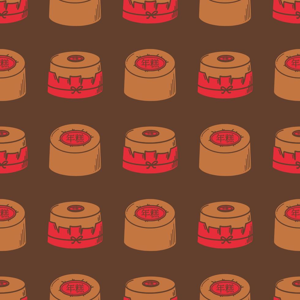 Nian gao, Chinese new year cake vector illustration. Chinese New year dessert niangao