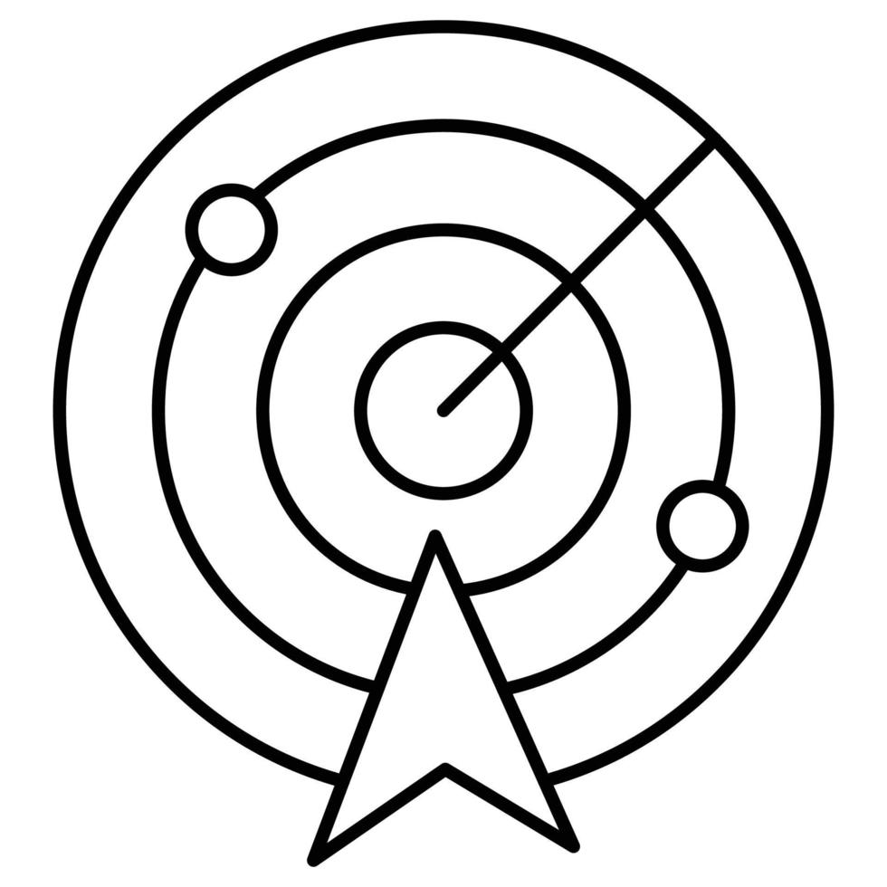 Radar Icon which can easily edit or modify vector