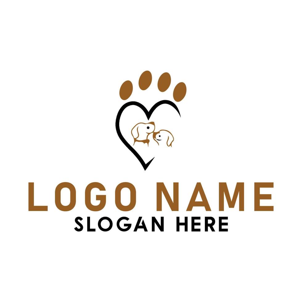 diseño de logotipo de icono de perro moderno con formato vectorial. vector