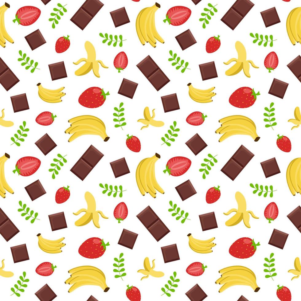 Chocolate Seamless Pattern Design with Choco Decoration in Template Hand Drawn Cartoon Illustration vector