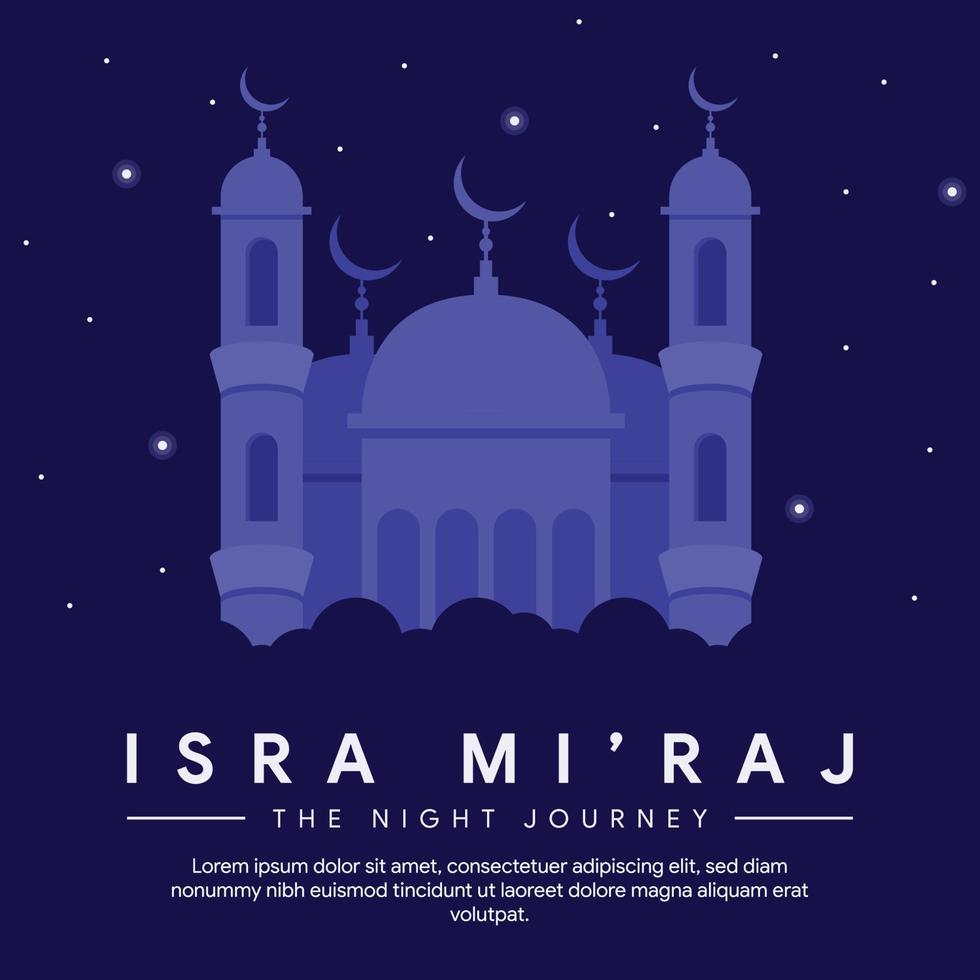 isra miraj banner illustration in flat design vector