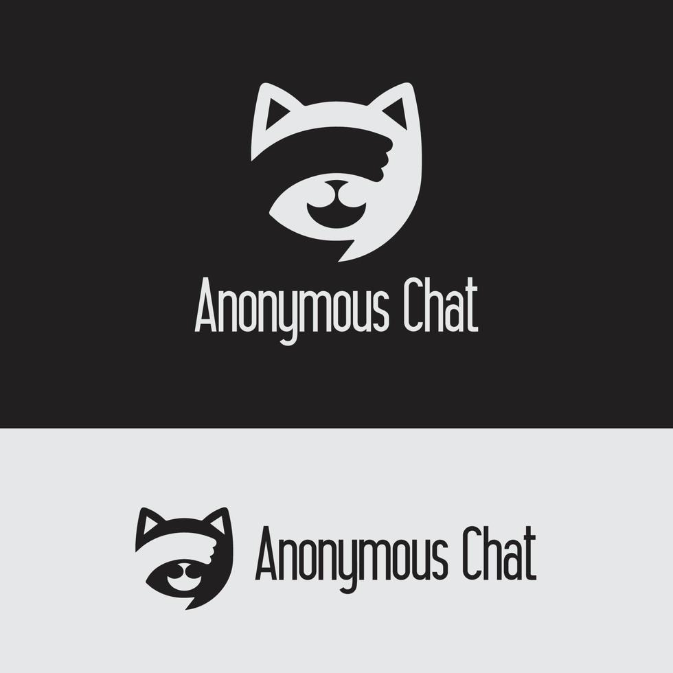 logotipo de chat anónimo vector
