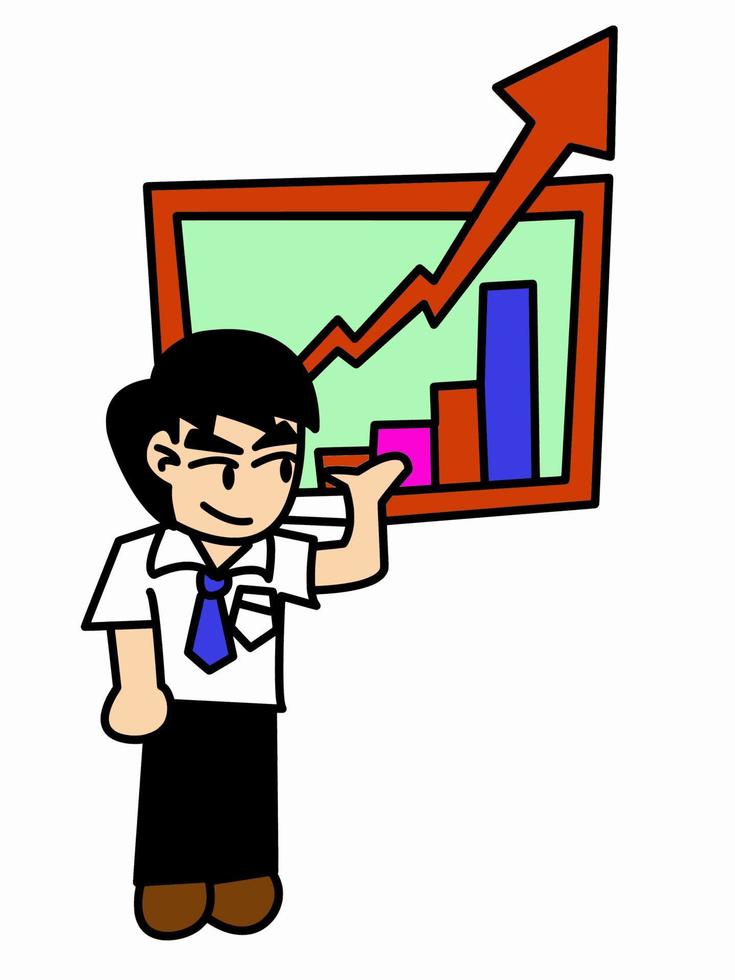 vector illustration of business man cartoon