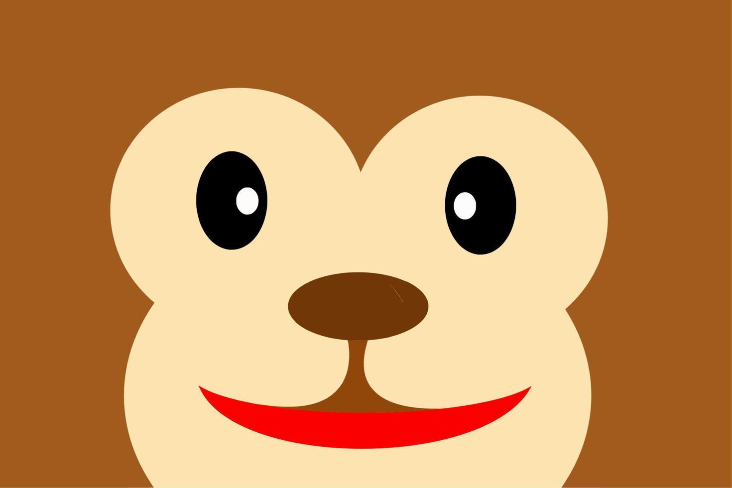 face bear cartoon vector