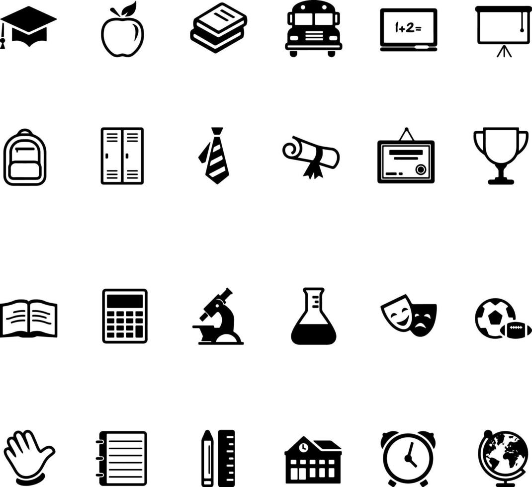 education icon set vector