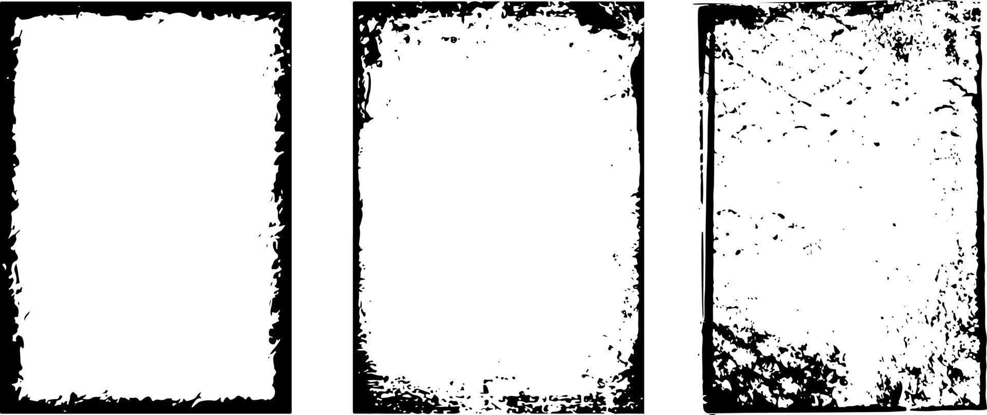 grunge frame texture set vector