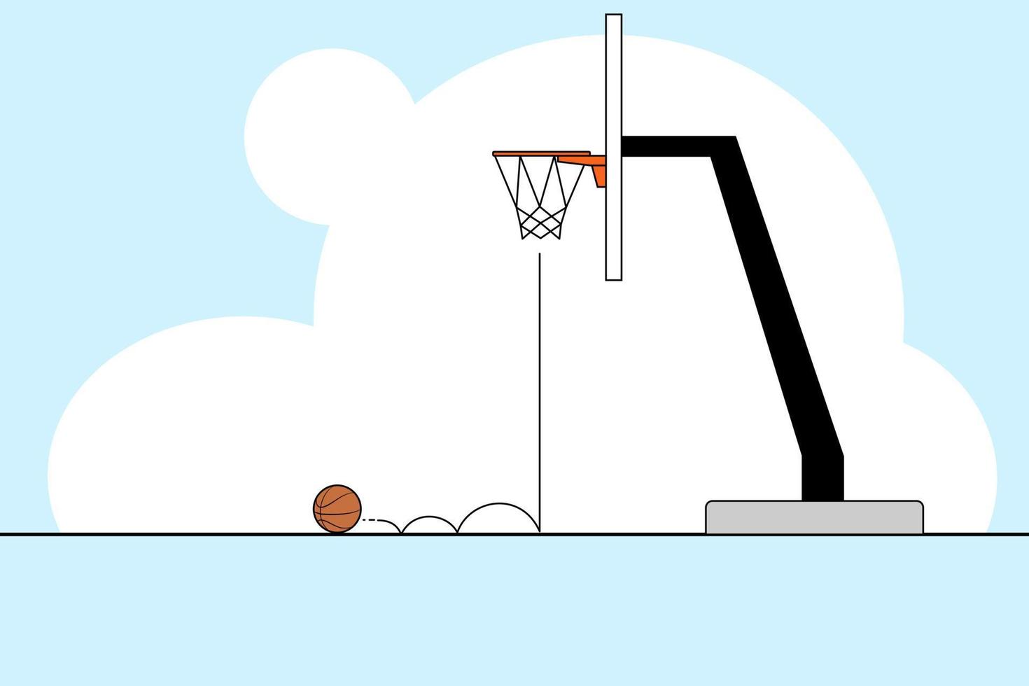 Vector Basketball Ball with Hoop and backboard, Sport and Game competition concept. Eps 10 Vector.