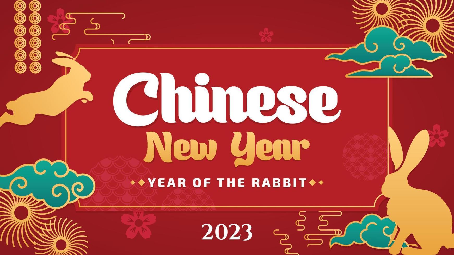 Chinese New Year 2023 Greetings Card vector