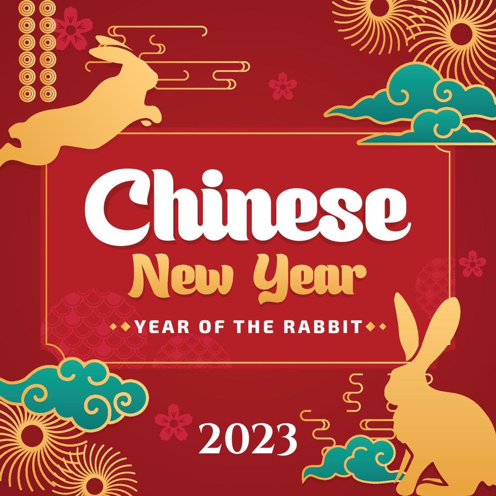 Chinese New Year 2023 Greetings Card vector