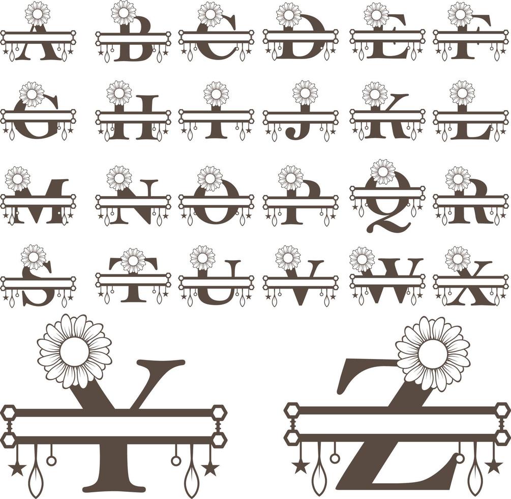 diseño de monograma de letra del alfabeto vector