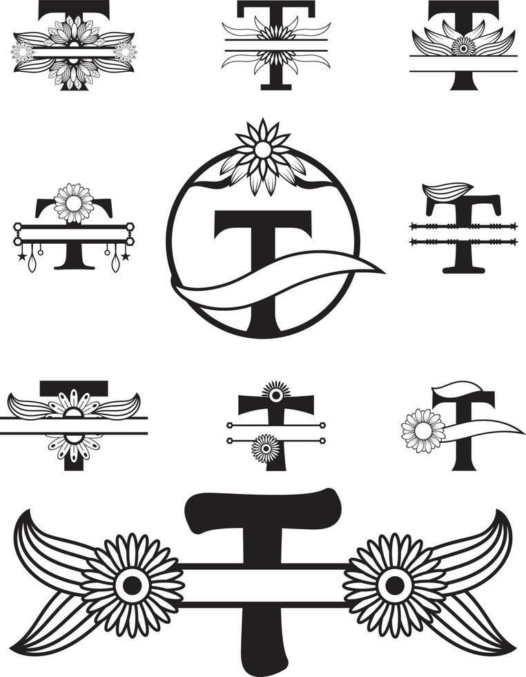 Alphabet Letter Monogram design. wedding logo vector