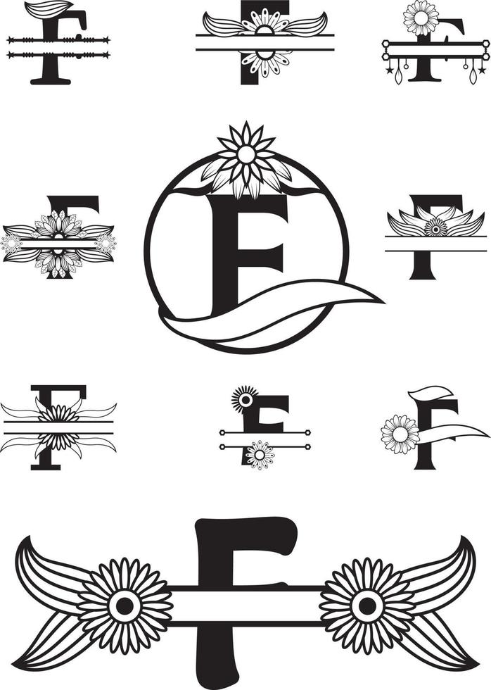 Alphabet Letter Monogram design. wedding logo vector