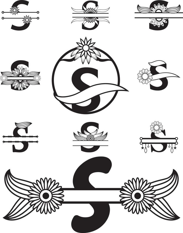 Alphabet Letter Monogram design. wedding logo vector