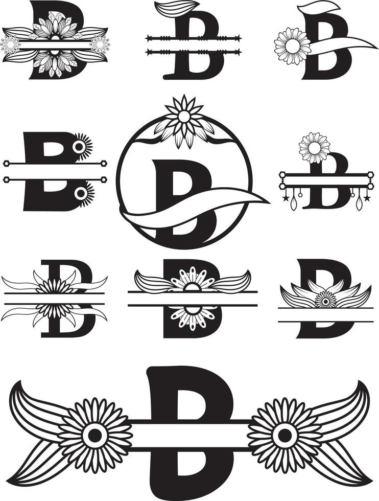 Alphabet Letter Monogram design. wedding logo vector