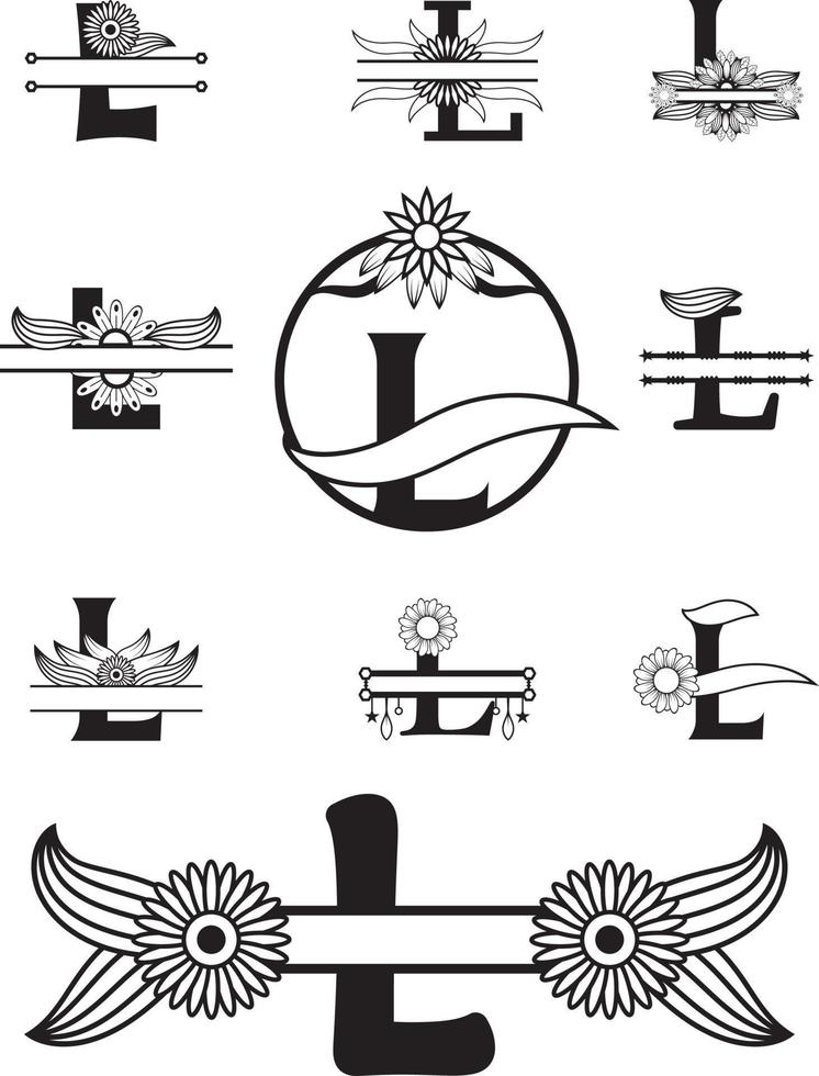 Alphabet Letter Monogram design. wedding logo vector