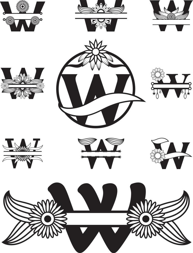 Alphabet Letter Monogram design. wedding logo vector