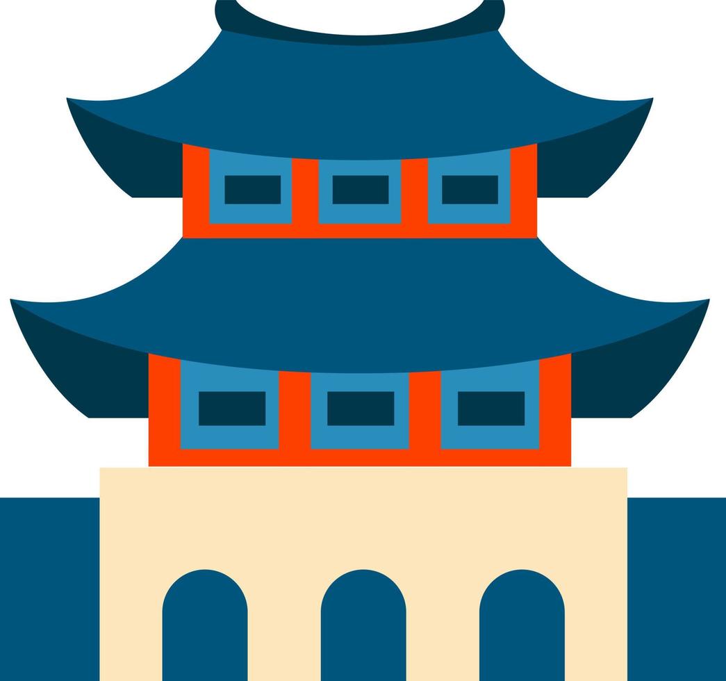 casa en estilo oriental. vector