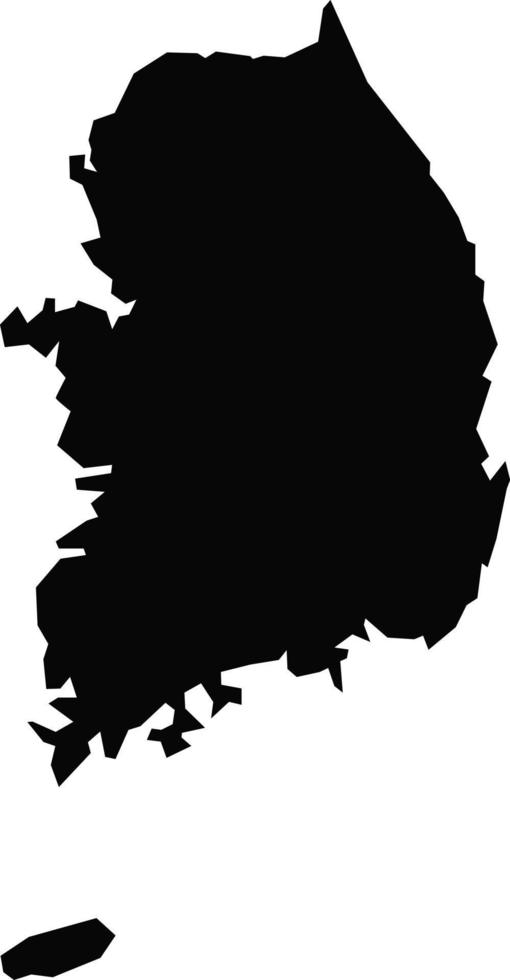 plantilla de isla de mapa de corea. vector