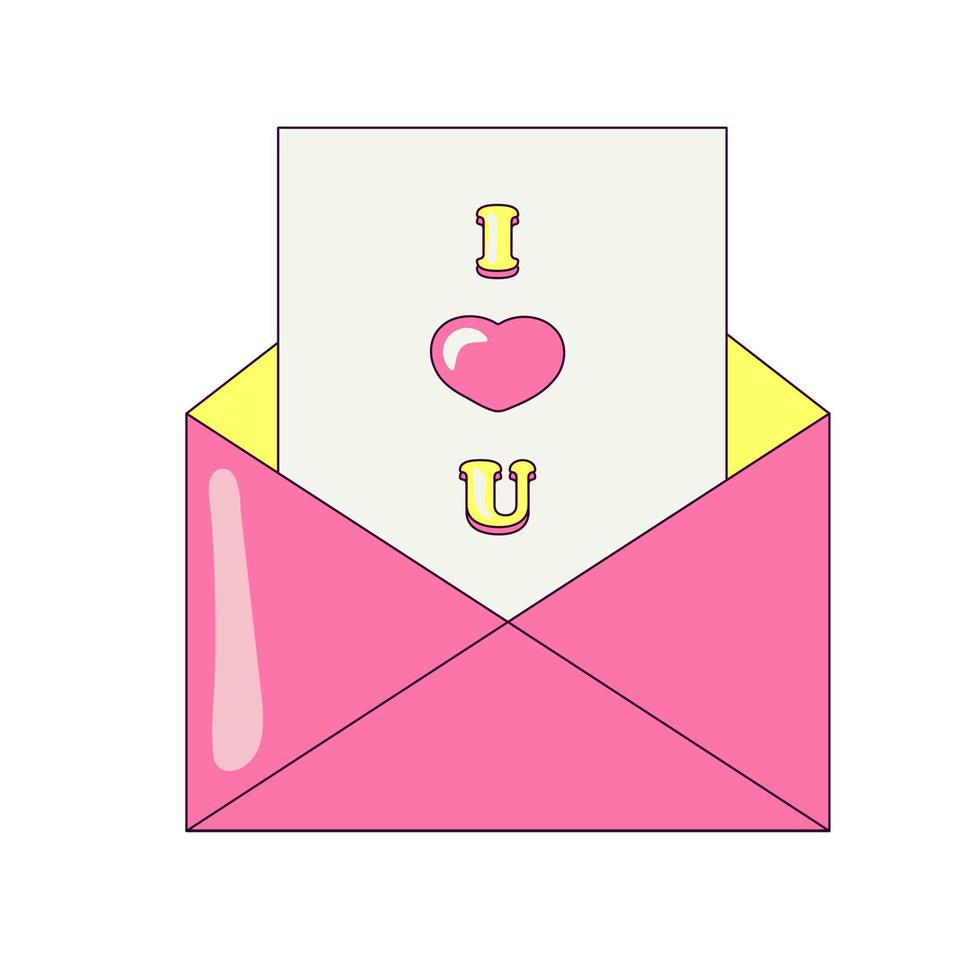 Love Letter Valentine Confession I Love You vector