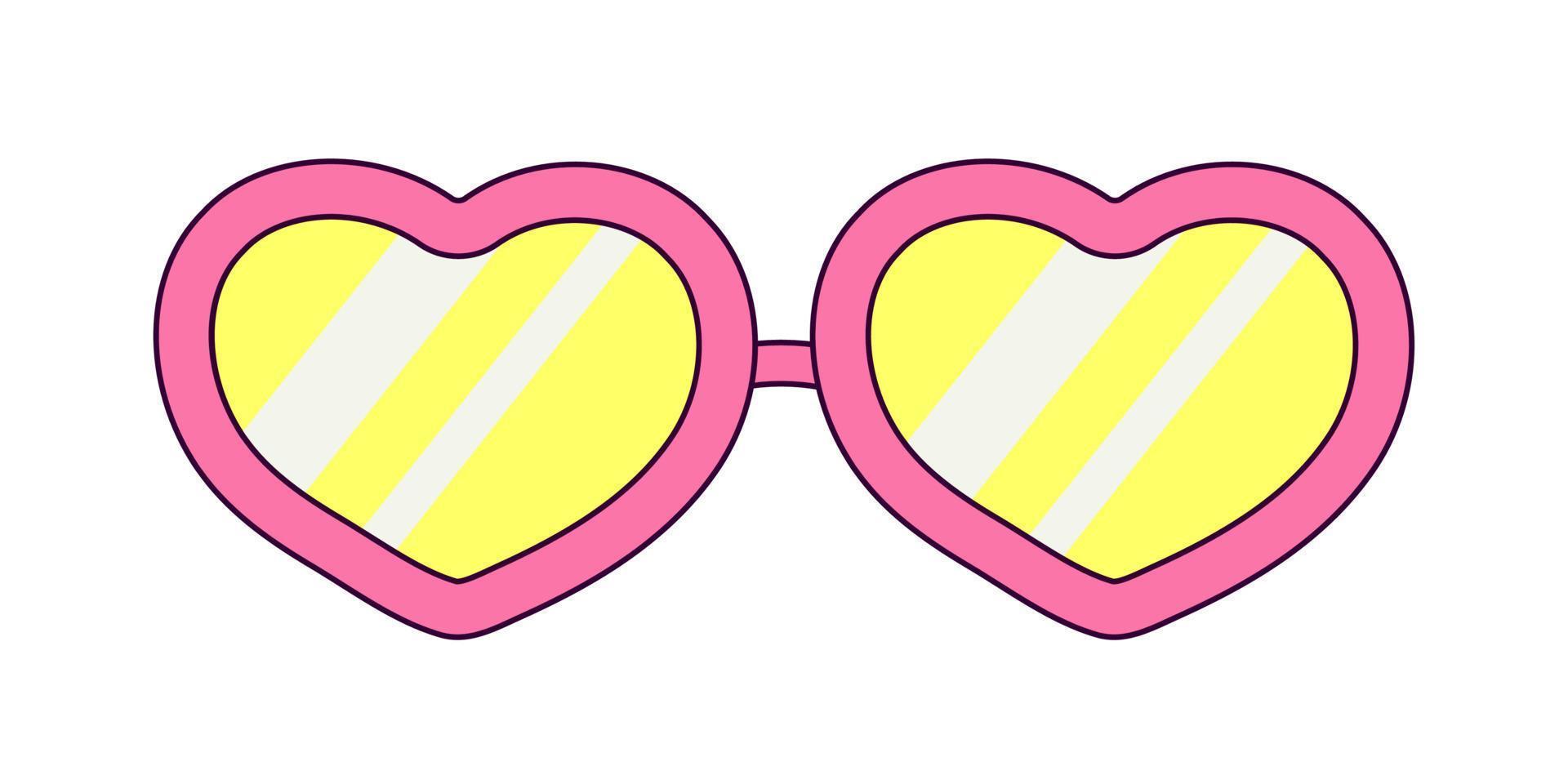 gafas de sol en forma de corazón fiesta día de san valentín vector